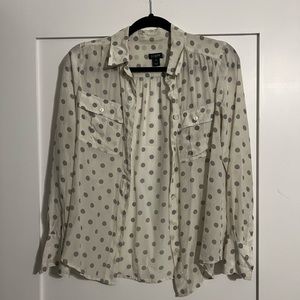 JCrew Silk Button Down
